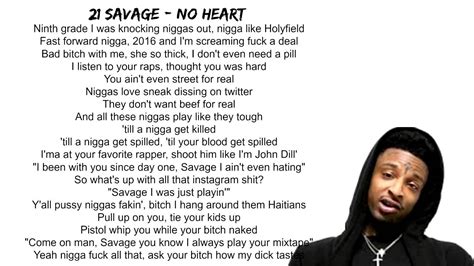 21 savage lyrics.